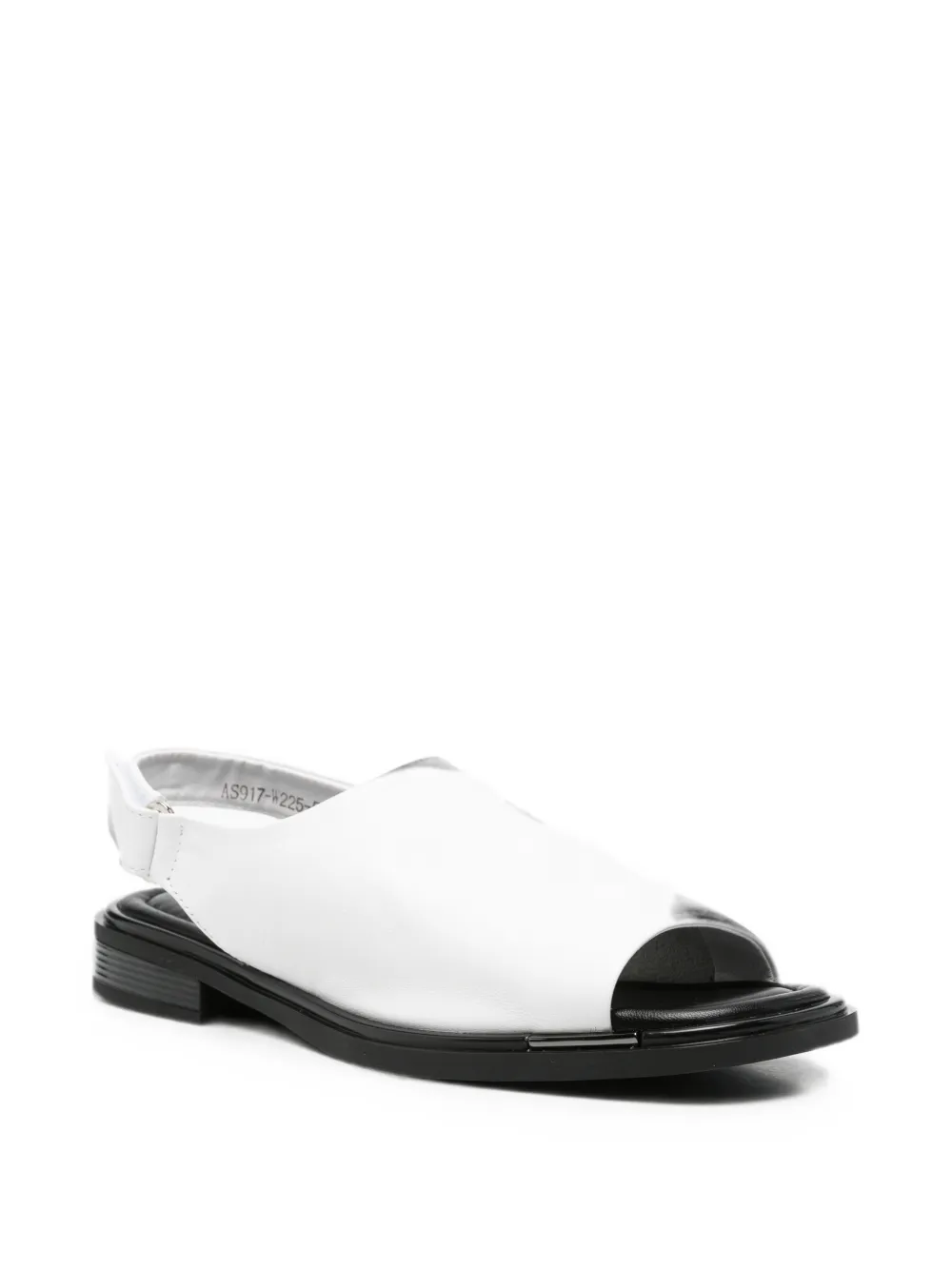 SERGIO MORETTI FIRENZE touch-strap leather sandals Wit