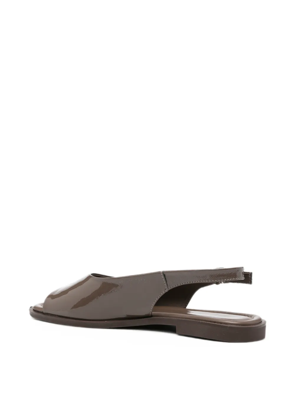 SERGIO MORETTI FIRENZE patent-finish slingback sandals Bruin
