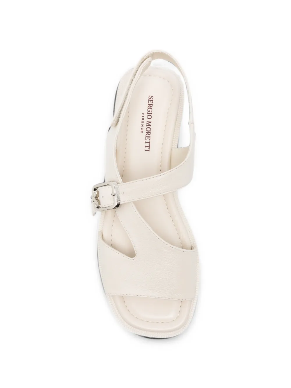 SERGIO MORETTI FIRENZE buckle-fastening touch-strap sandals Beige