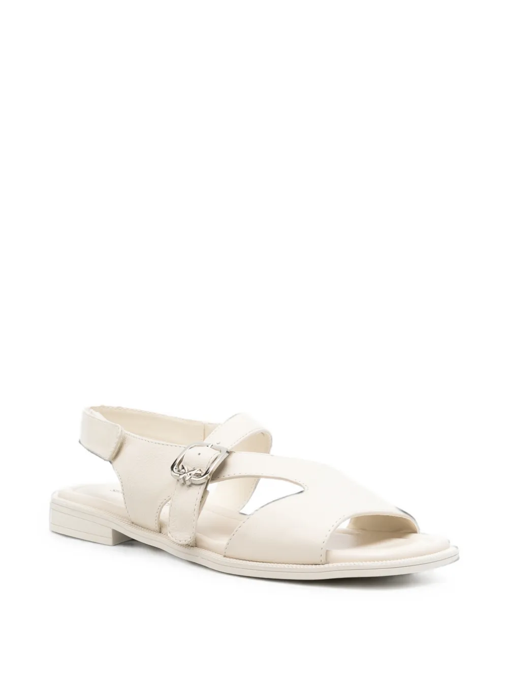 SERGIO MORETTI FIRENZE buckle-fastening touch-strap sandals Beige