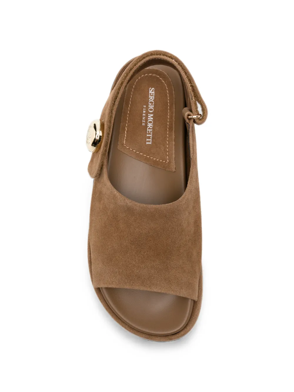 SERGIO MORETTI FIRENZE button-detail slingback sandals Bruin