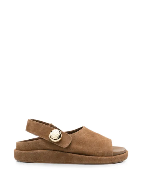 SERGIO MORETTI FIRENZE Slingback-Sandalen mit Knopfdetail
