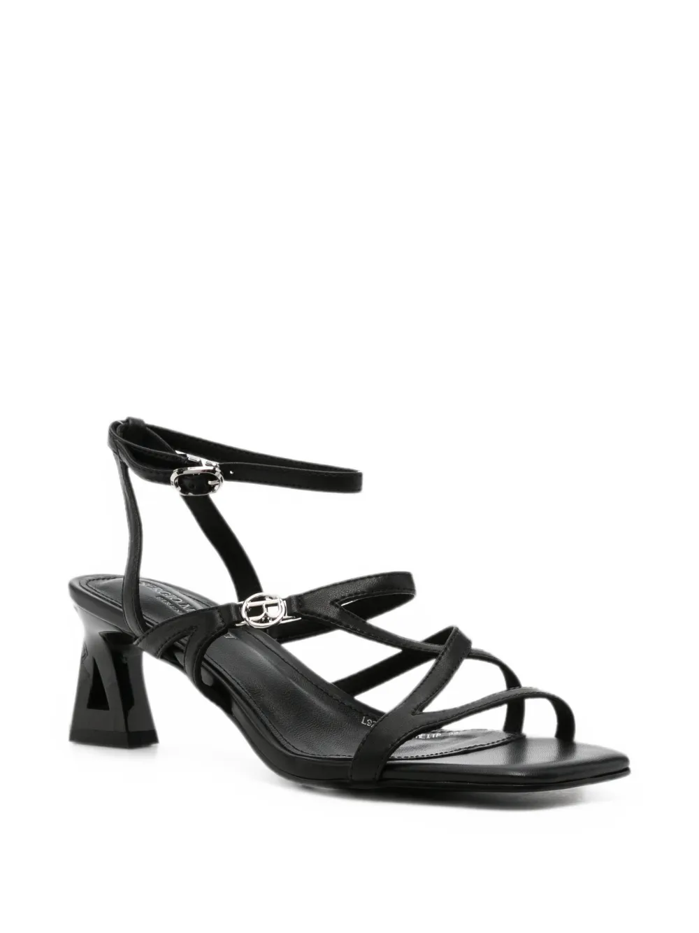 SERGIO MORETTI FIRENZE strappy cutout-heel sandals Zwart