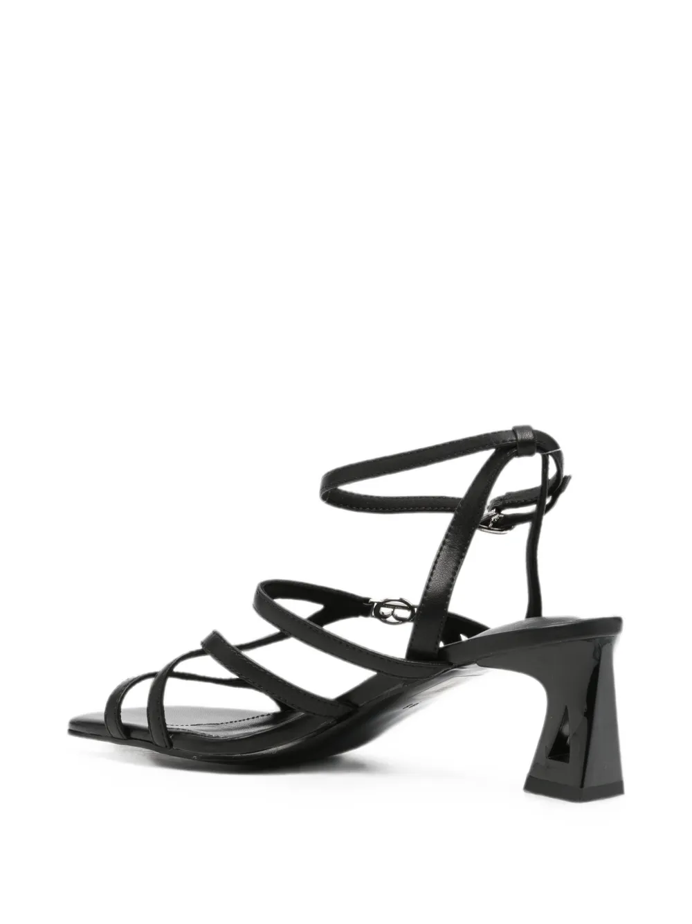 SERGIO MORETTI FIRENZE strappy cutout-heel sandals Zwart