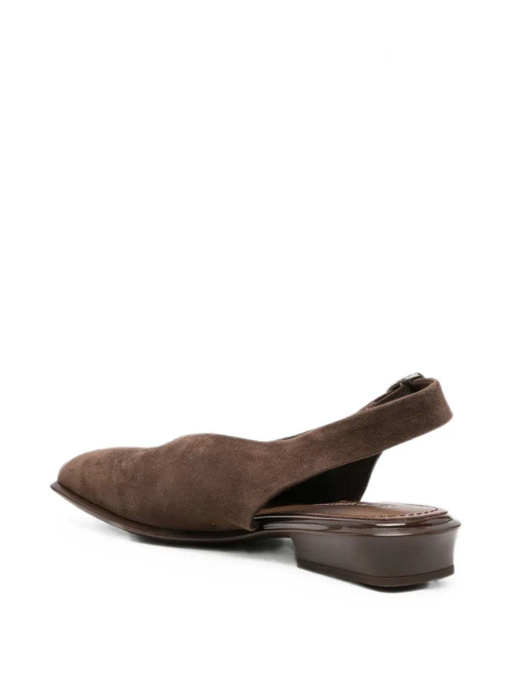 SERGIO MORETTI FIRENZE Slingback loafers met gespsluiting Bruin