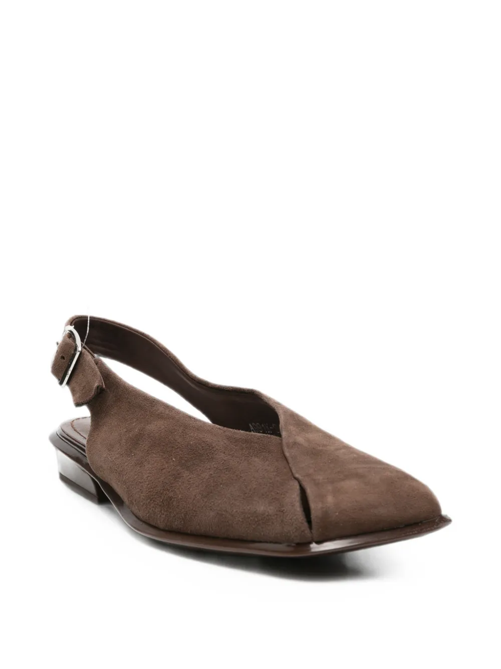 SERGIO MORETTI FIRENZE Slingback loafers met gespsluiting Bruin