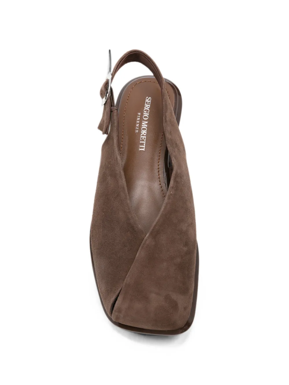 SERGIO MORETTI FIRENZE Slingback loafers met gespsluiting Bruin