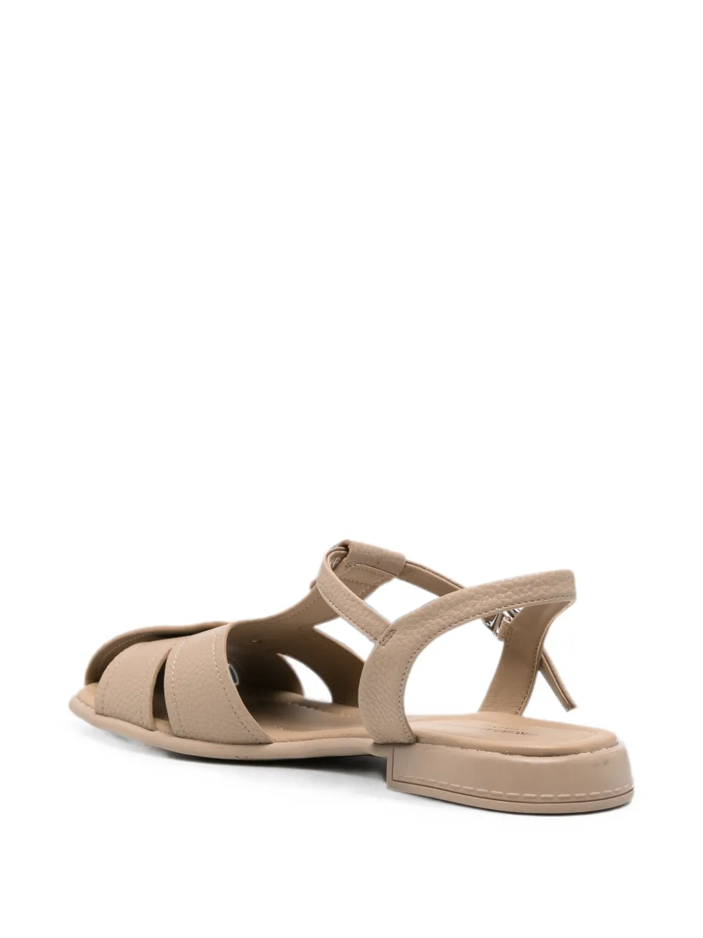 SERGIO MORETTI FIRENZE pebbled leather sandals Beige