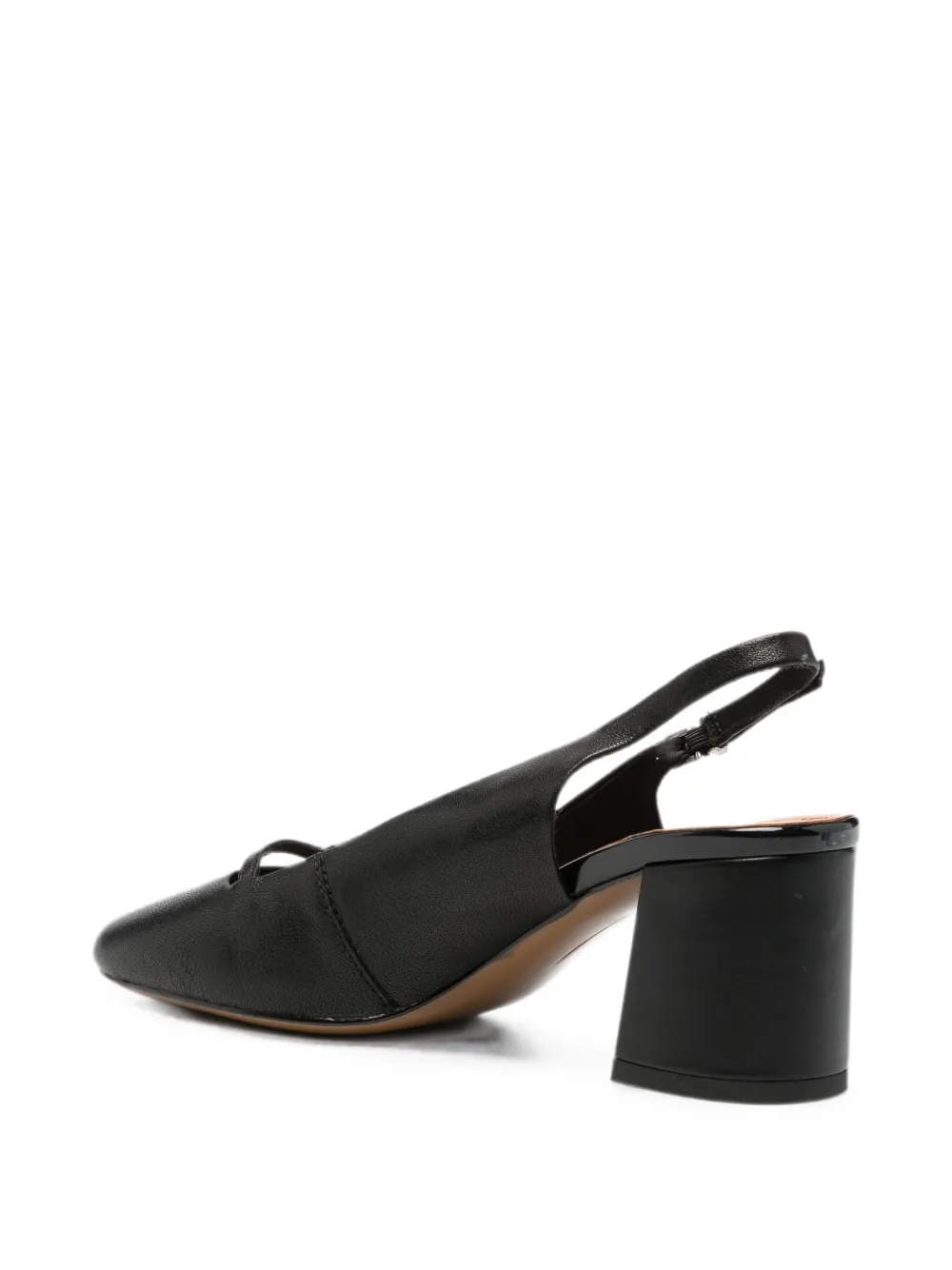 SERGIO MORETTI FIRENZE buckle-detail slingback pumps Zwart