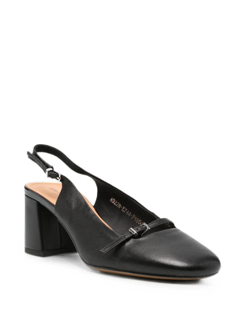 SERGIO MORETTI FIRENZE buckle-detail slingback pumps Zwart