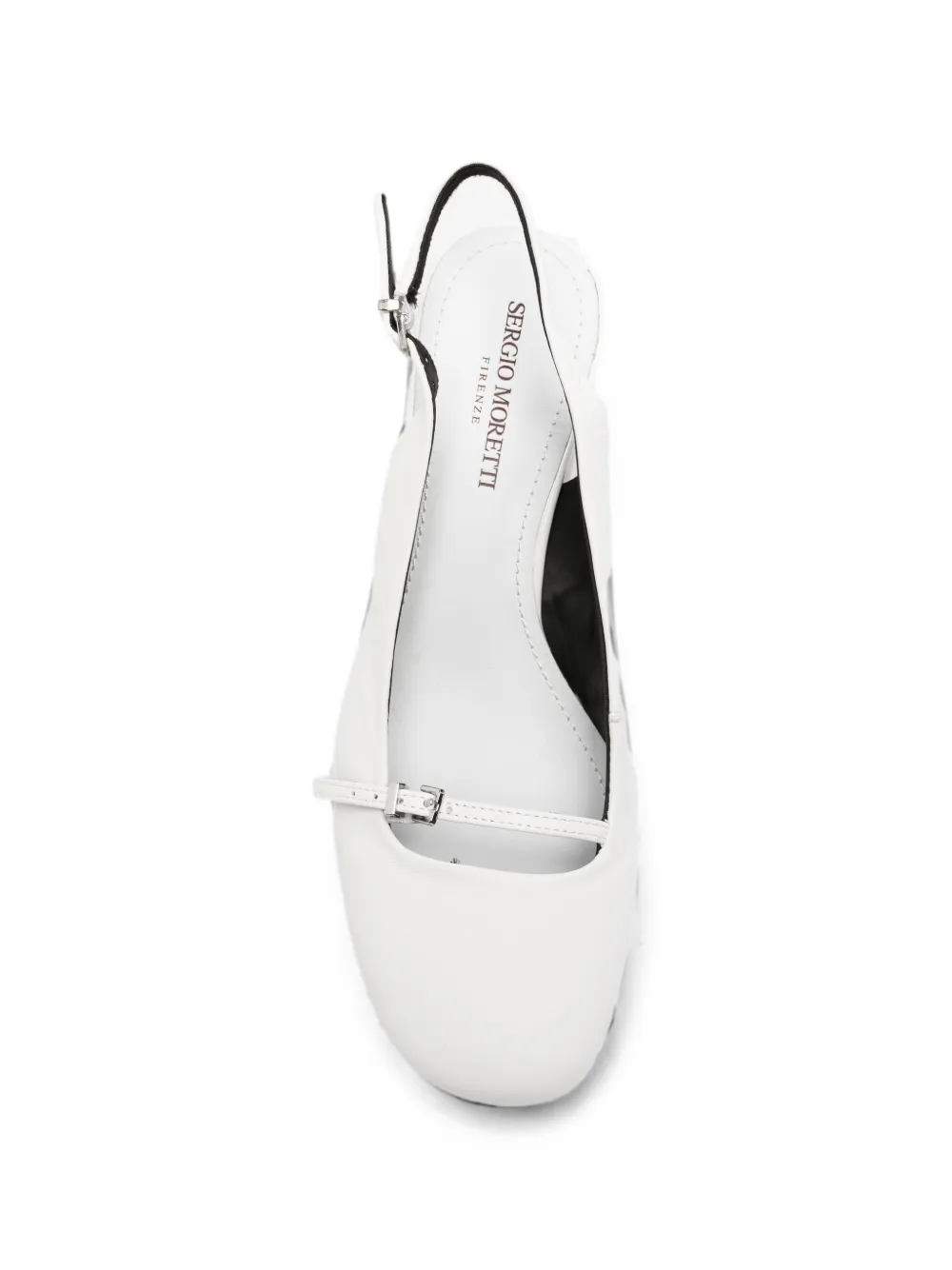 SERGIO MORETTI FIRENZE buckle-detail slingback pumps Wit
