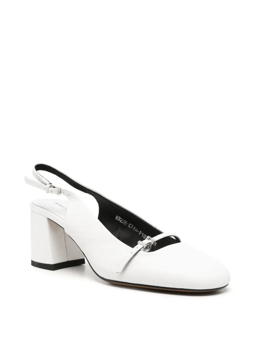 SERGIO MORETTI FIRENZE buckle-detail slingback pumps Wit