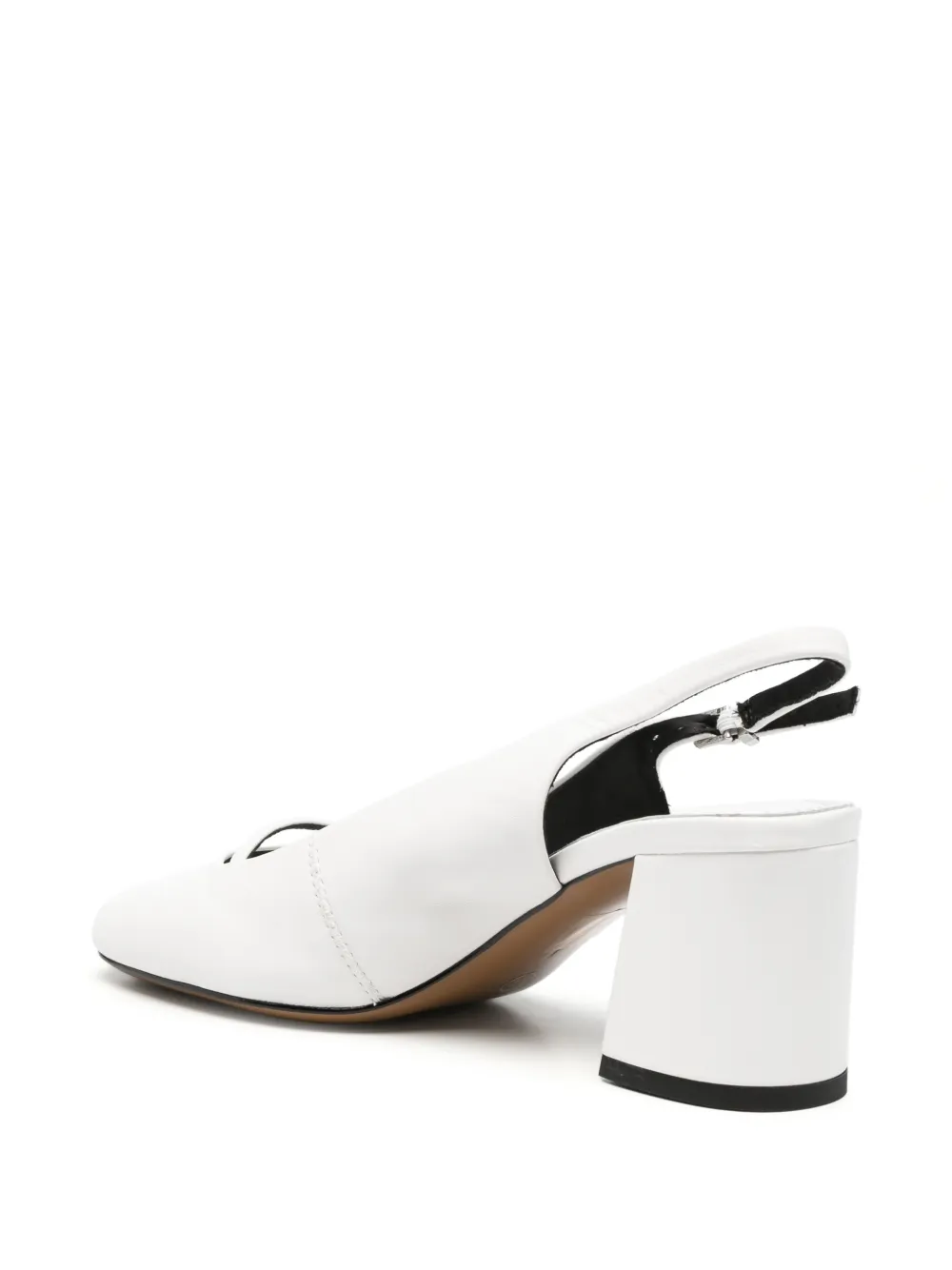 SERGIO MORETTI FIRENZE buckle-detail slingback pumps Wit