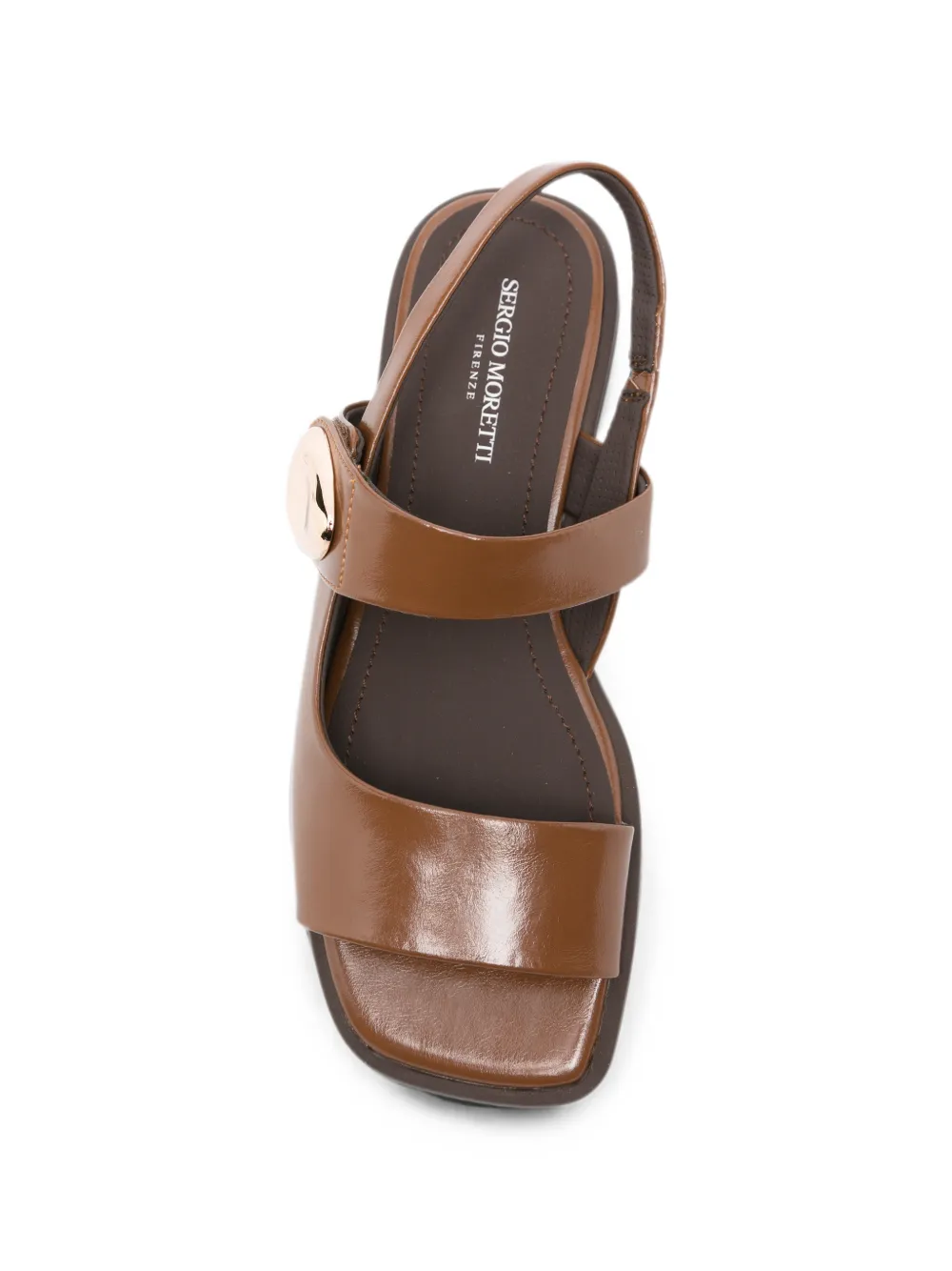 SERGIO MORETTI FIRENZE gold-tone hardware slingback sandals Bruin