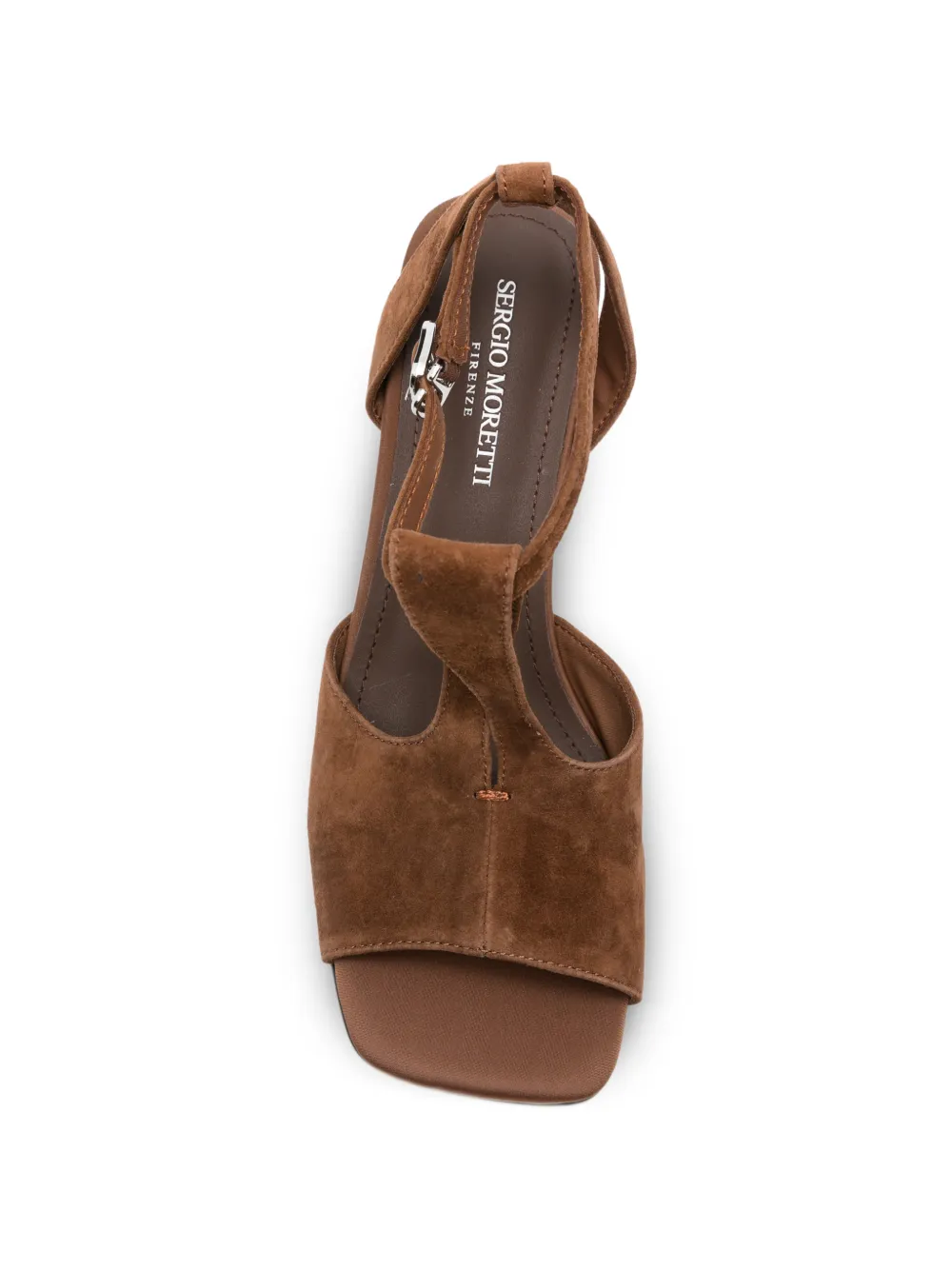 SERGIO MORETTI FIRENZE suede T-bar sandals Bruin