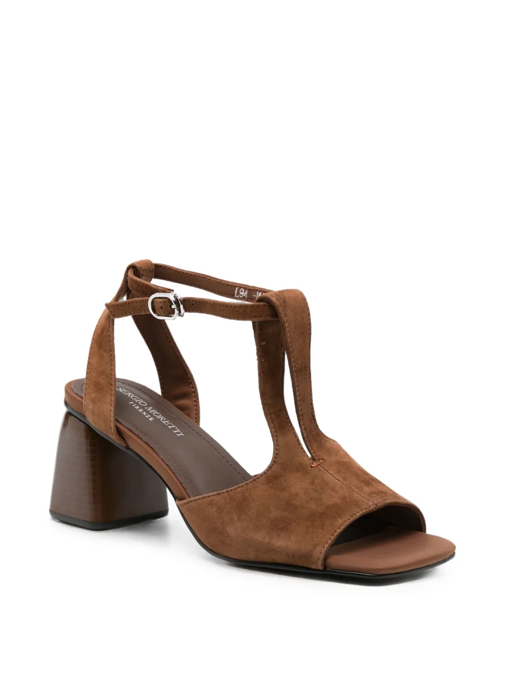 SERGIO MORETTI FIRENZE suede T-bar sandals Bruin