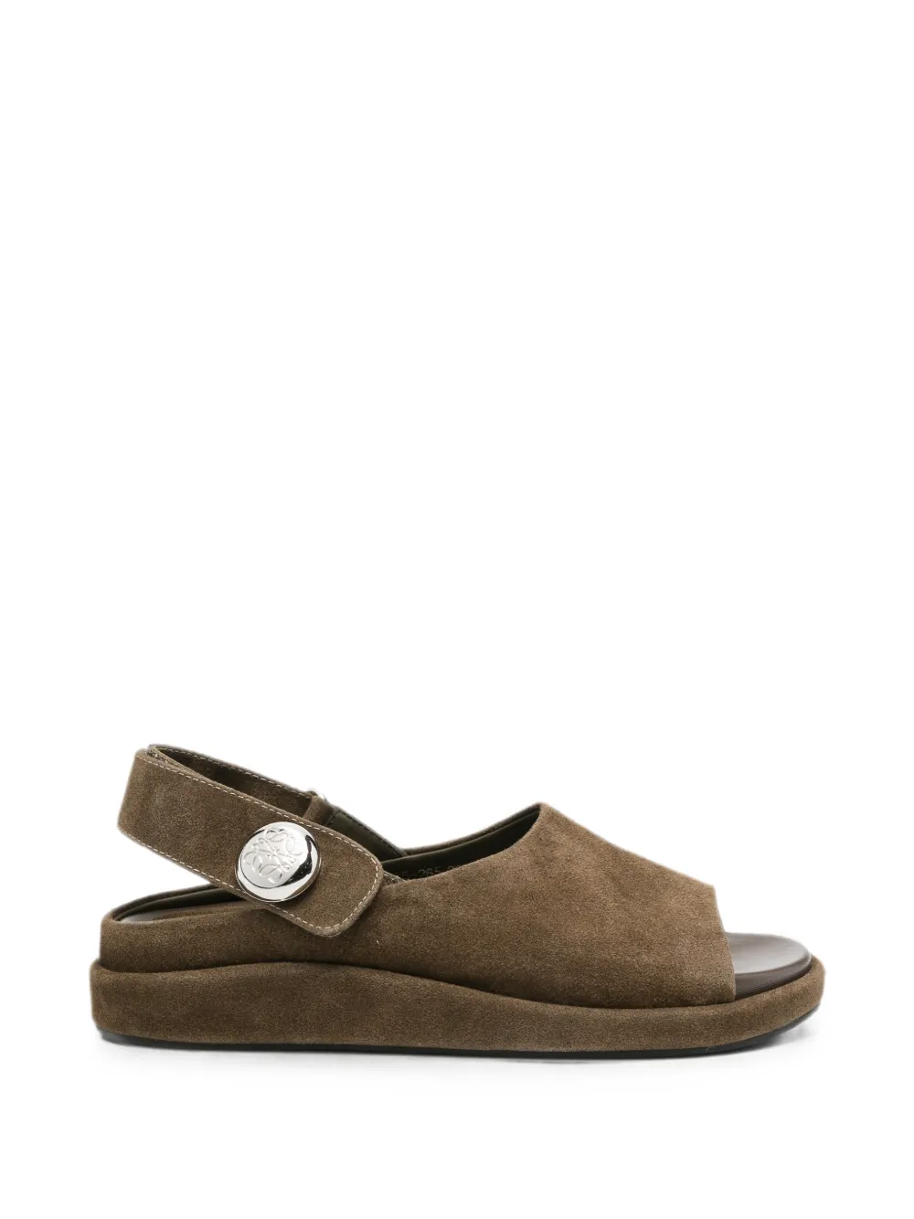 SERGIO MORETTI FIRENZE suede slingback sandals - Marrone