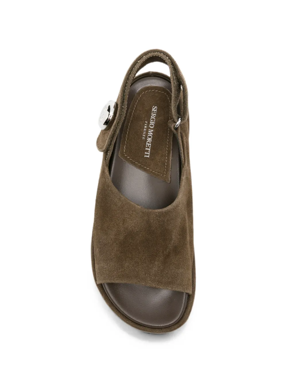 SERGIO MORETTI FIRENZE suede slingback sandals Bruin