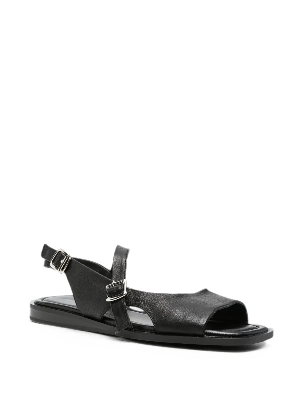 SERGIO MORETTI FIRENZE buckle-fastening slingback sandals Zwart