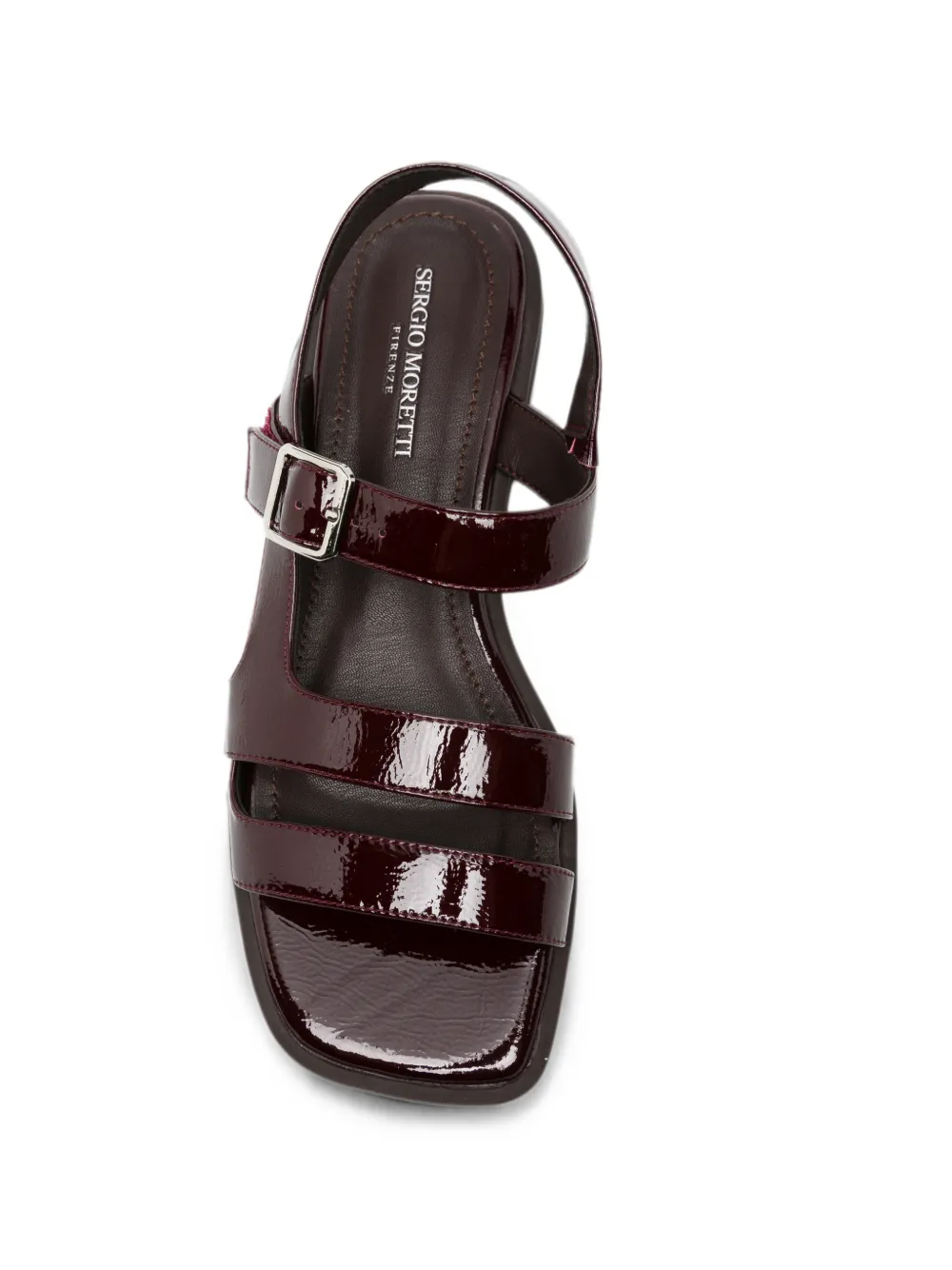 SERGIO MORETTI FIRENZE patent buckle-fastening sandals Rood