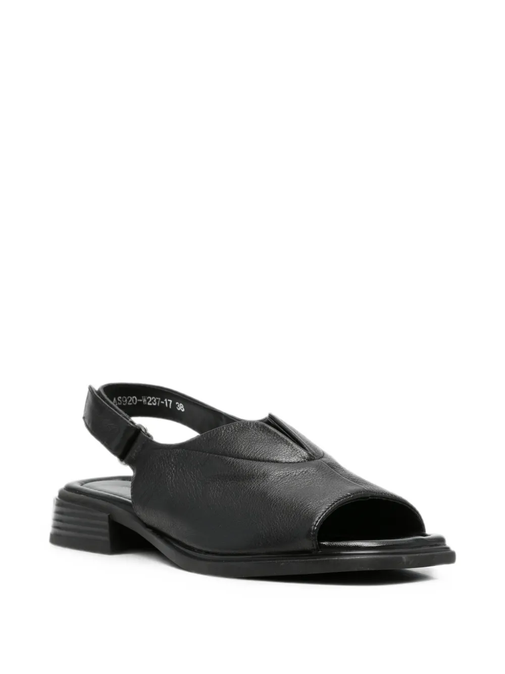 SERGIO MORETTI FIRENZE touch-strap slingback sandals Zwart