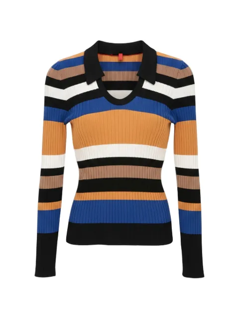 Isaia striped ribbed sweater