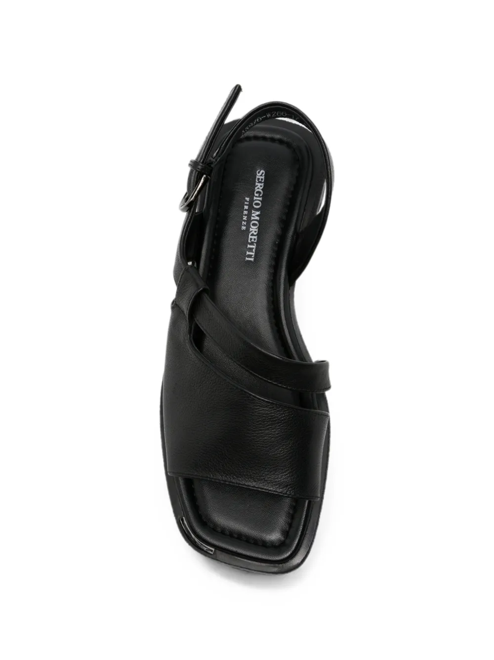 SERGIO MORETTI FIRENZE buckle-fastening leather sandals Zwart