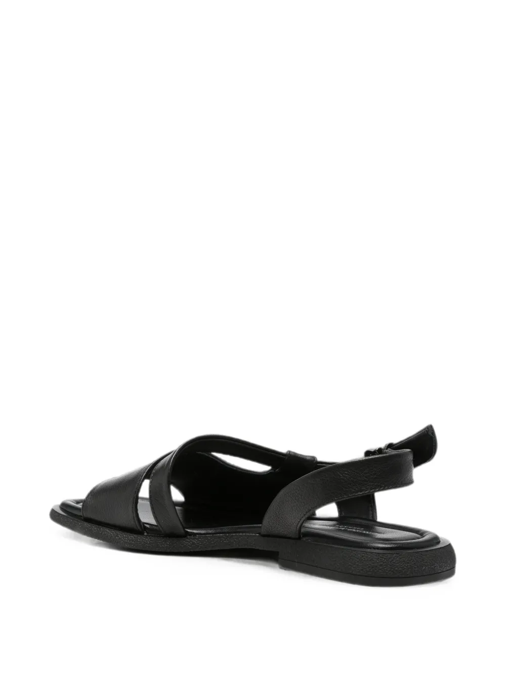 SERGIO MORETTI FIRENZE buckle-fastening leather sandals Zwart