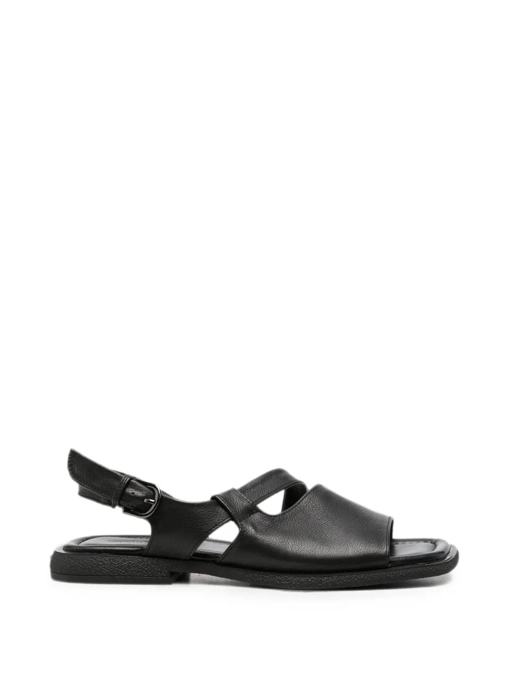 SERGIO MORETTI FIRENZE buckle-fastening leather sandals - Nero