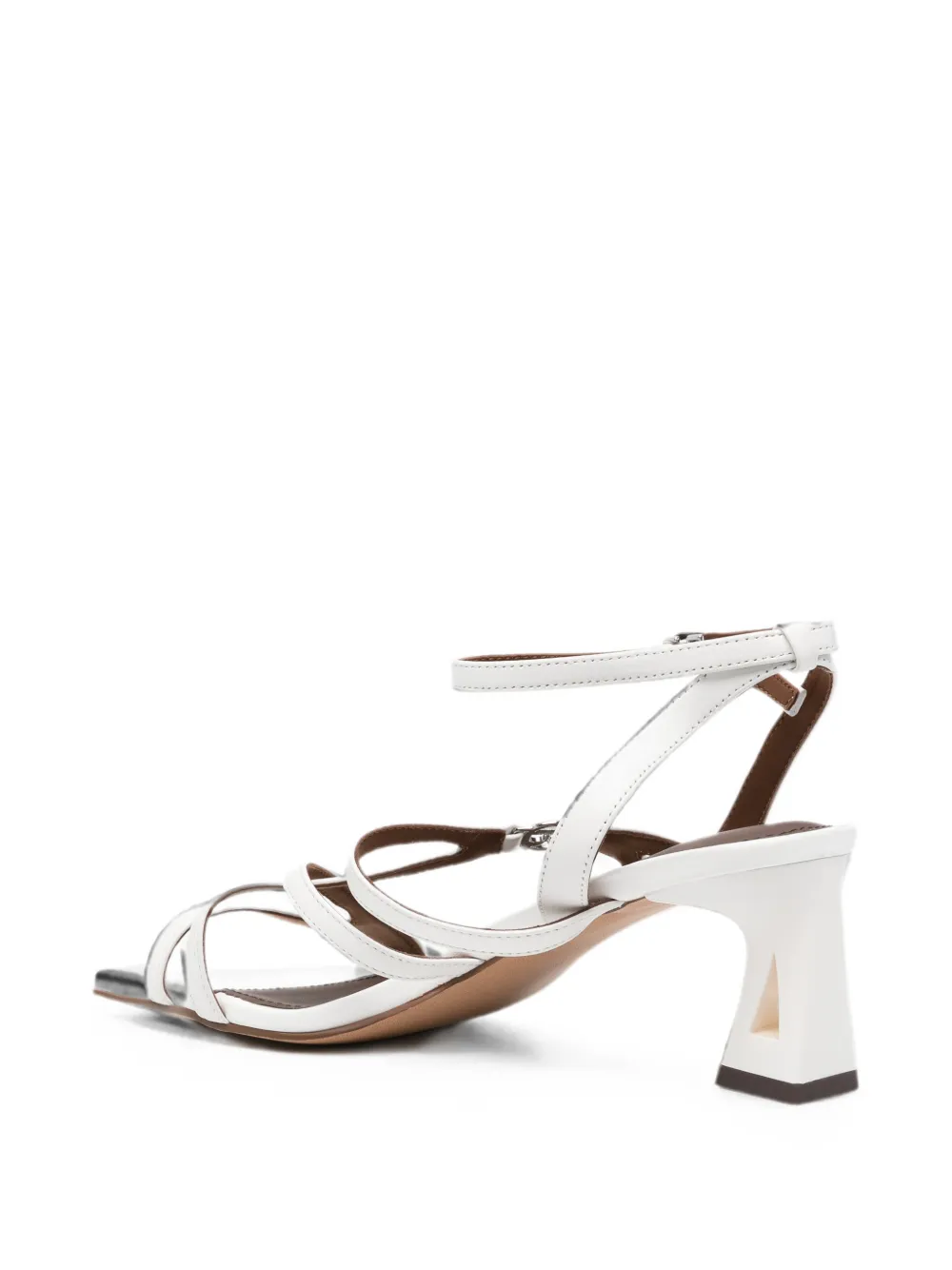 SERGIO MORETTI FIRENZE strappy geometric-heel sandals Wit