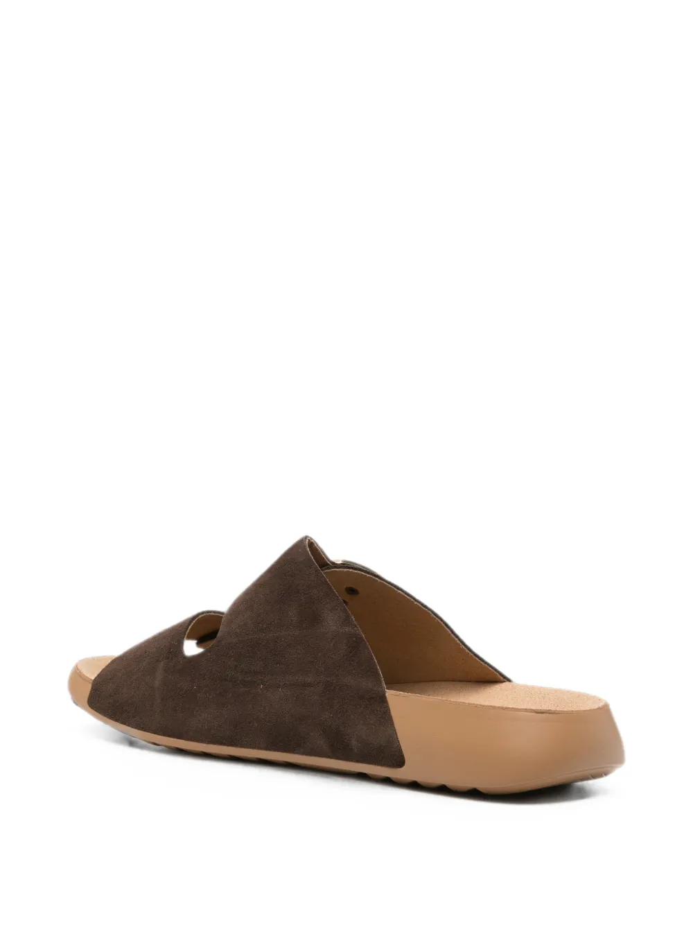 SERGIO MORETTI FIRENZE buckle-fastening suede sandals Bruin