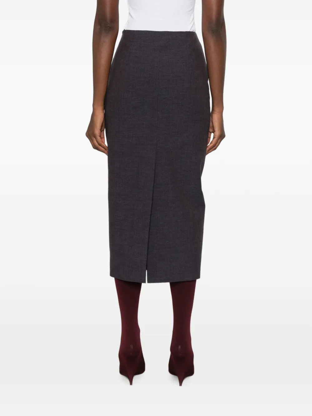 Mugler Pencil Skirt in Blue, view 4