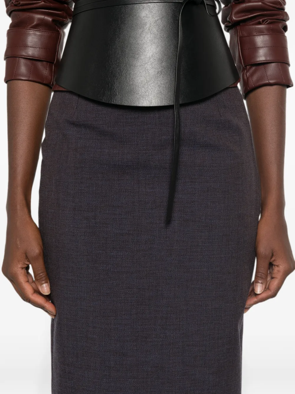 Mugler Pencil Skirt in Blue, view 5