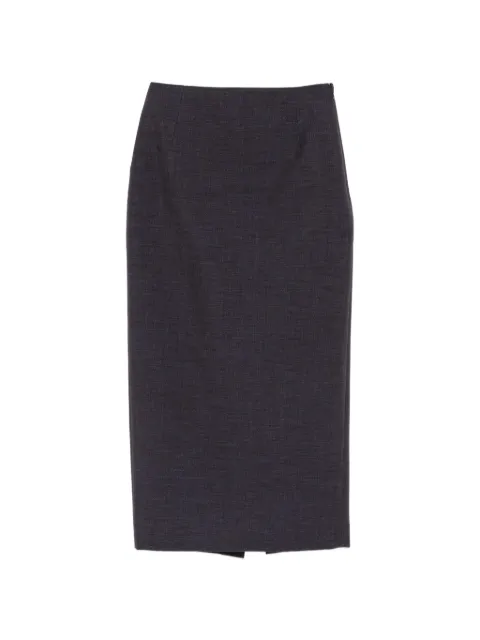 Mugler falda midi con abertura en la parte posterior