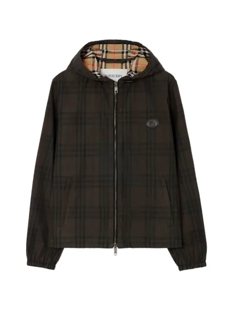 Burberry check hooded jacket