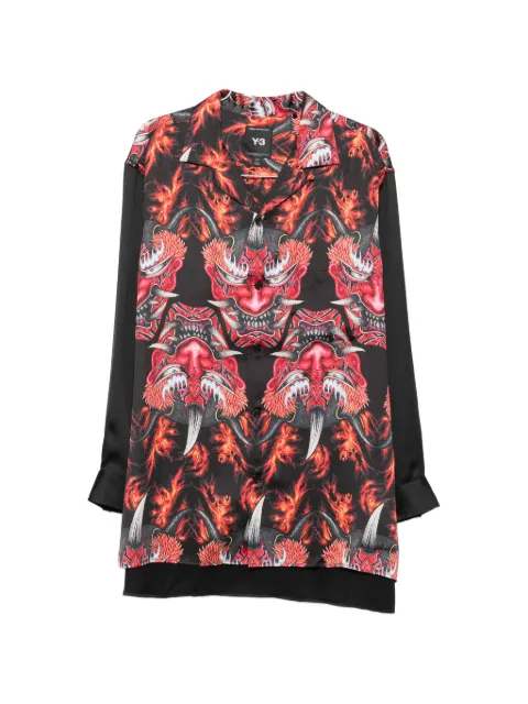 Y-3 graphic-print button-down shirt