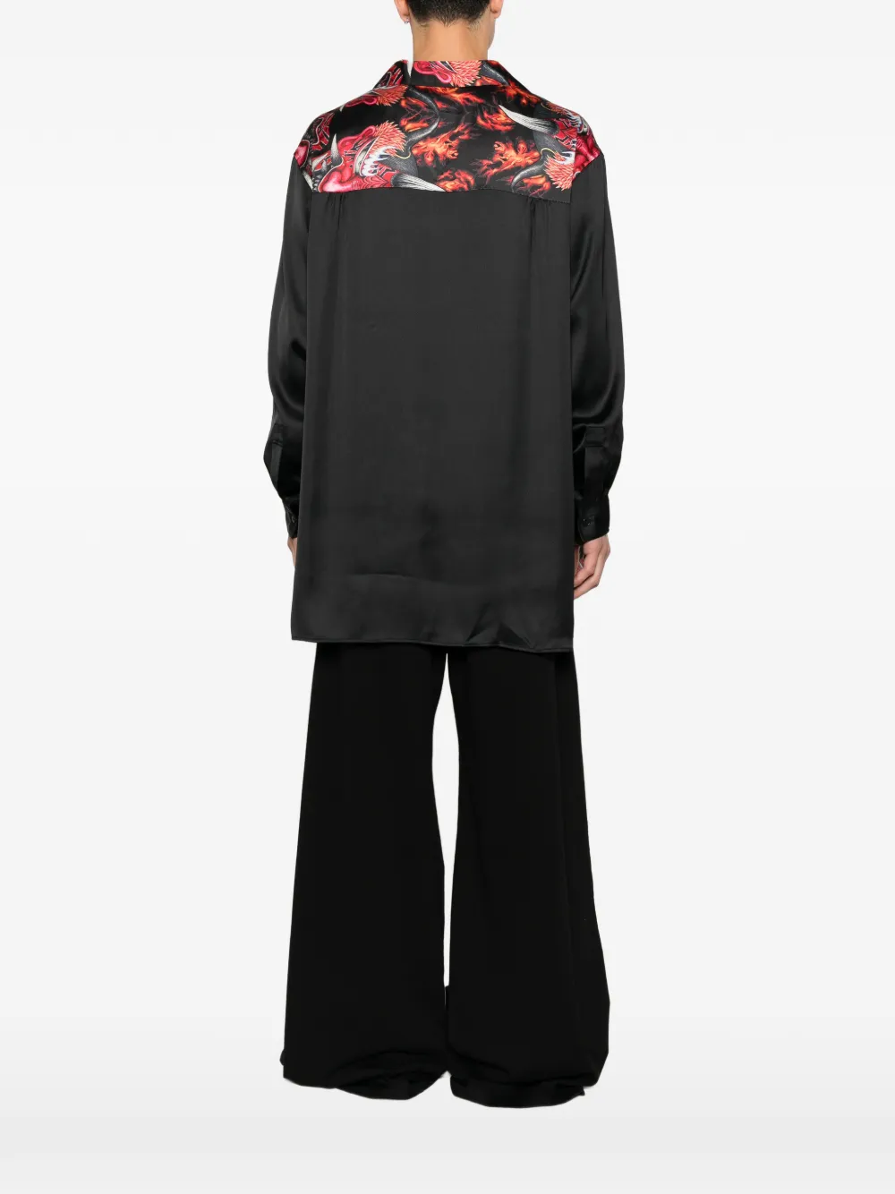 Y-3 Overhemd met grafische print Zwart