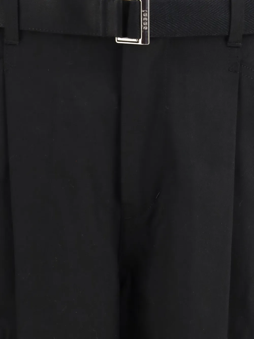sacai Plooibroek met ceintuur Zwart