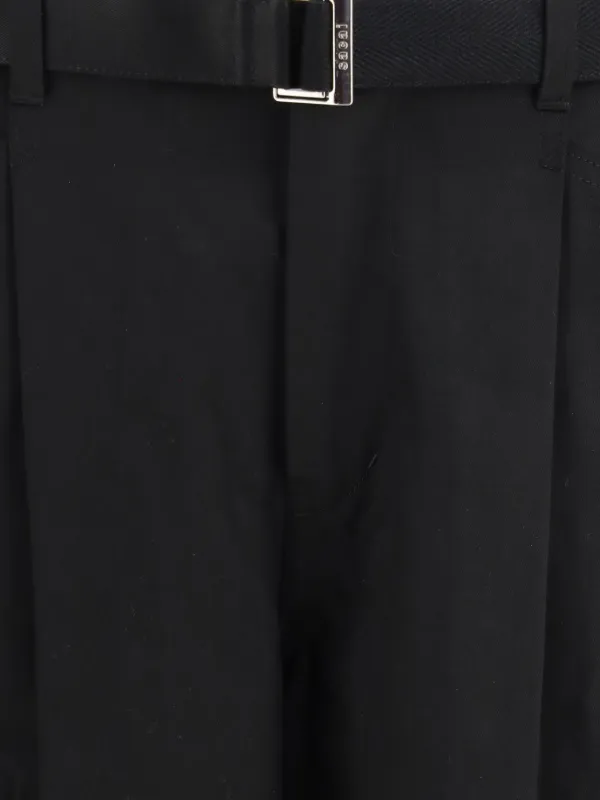 Sacai ベルテッドパンツ | ブラック | FARFETCH JP