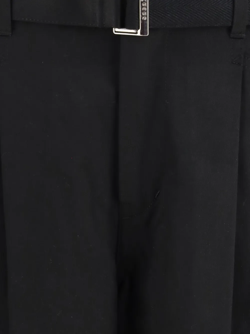 sacai Plooibroek met ceintuur Zwart