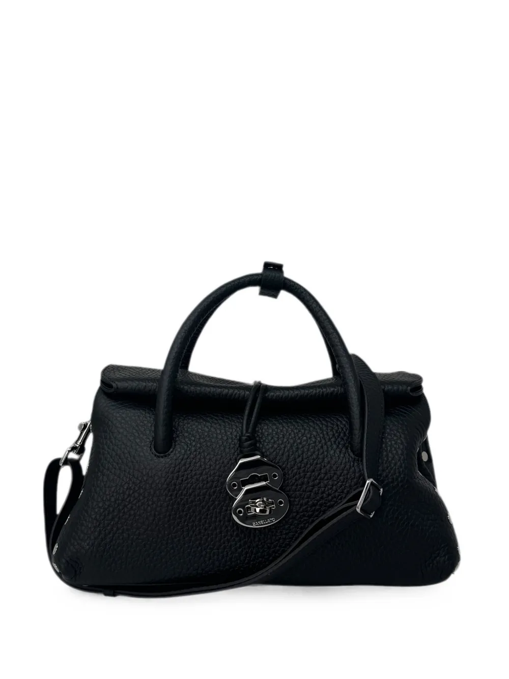 Zanellato small Dotta Centauro studded leather shoulder bag - Black