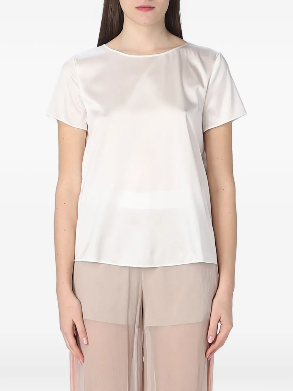 Giorgio Armani short-sleeve blouse - Nude