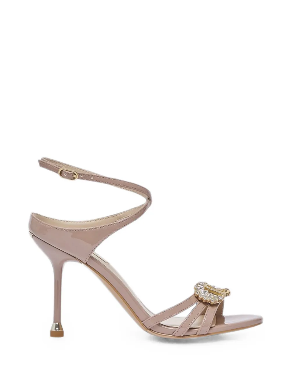 LIU JO crystal-embellished leather sandals - Toni neutri