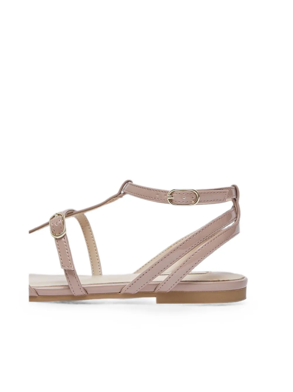 LIU JO crystal-embellished patent leather sandals Beige