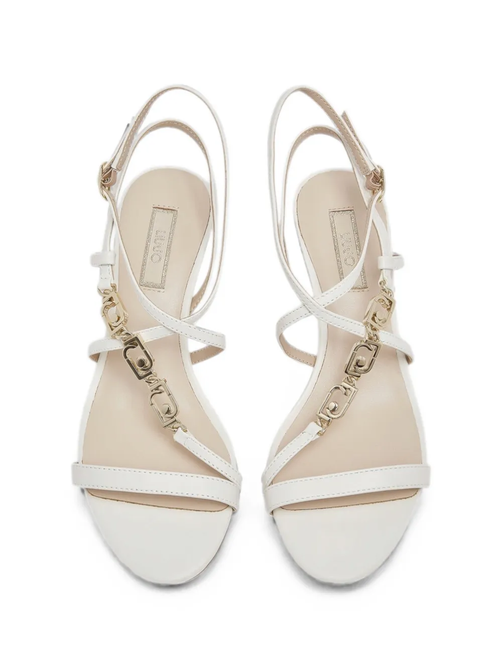 LIU JO logo-link strappy sandals Wit