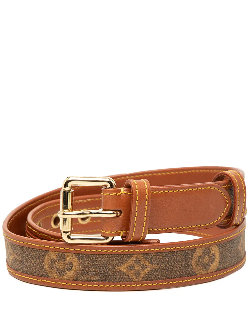 Louis Vuitton Pre-Owned 2008 Monogram Tisse belt - Marrone