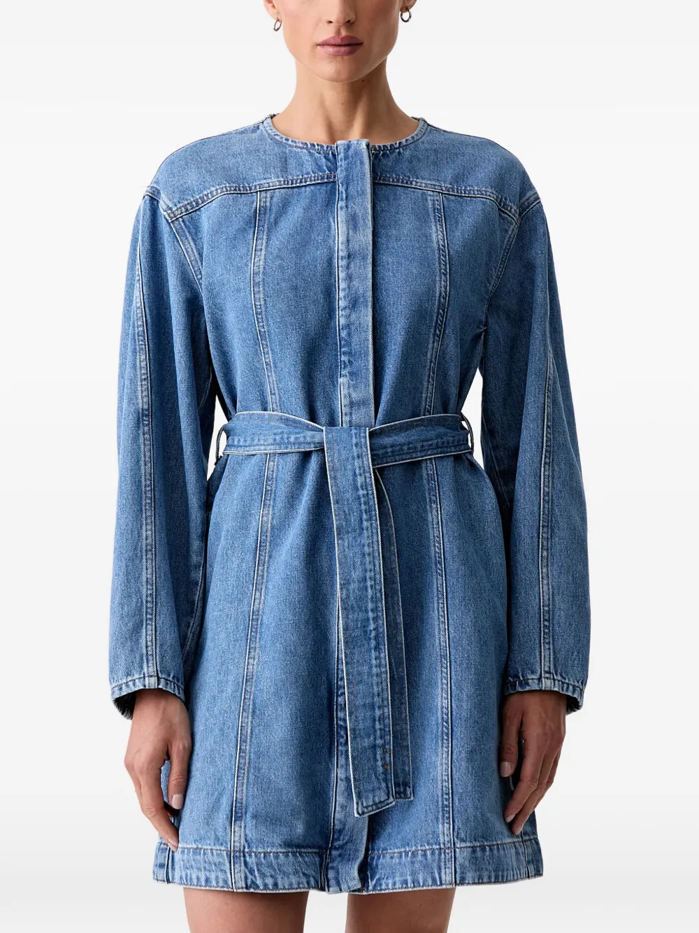Marc O'Polo belted denim mini dress - Blu
