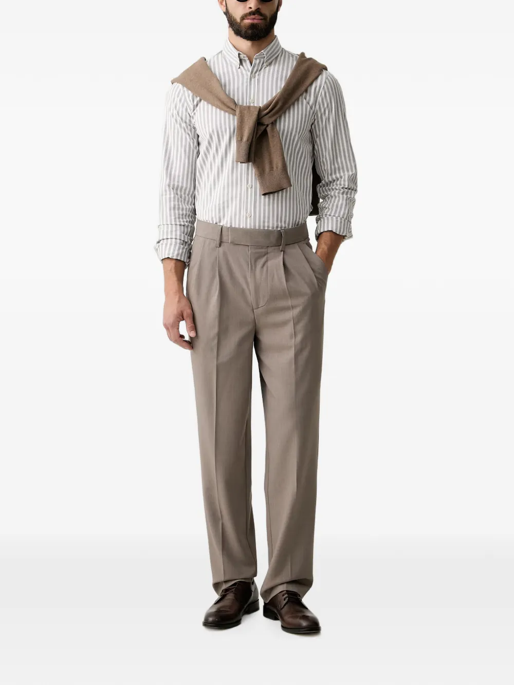 Lindbergh Geplooide pantalon Beige