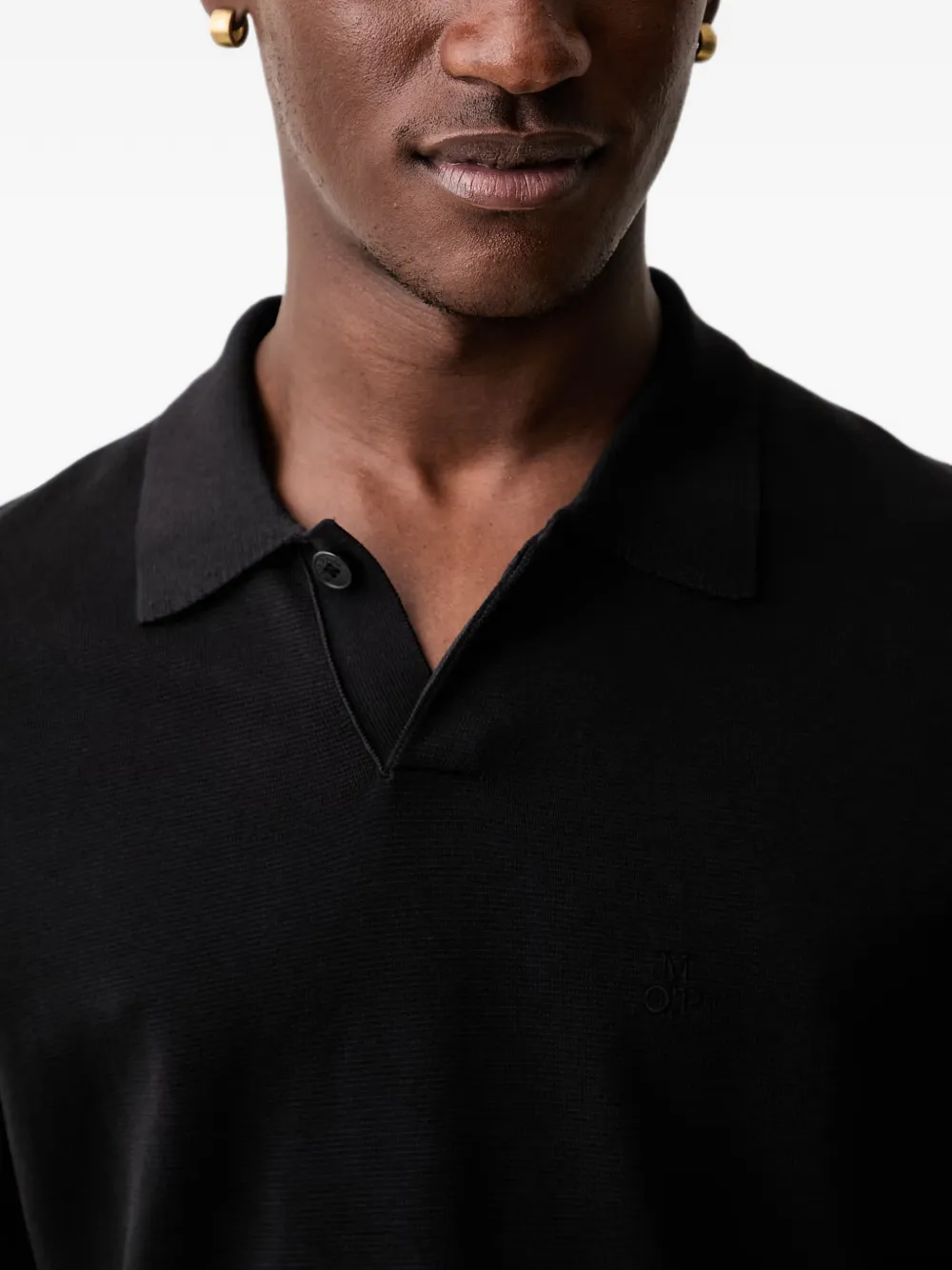 Marc O'Polo Poloshirt met korte mouwen Zwart