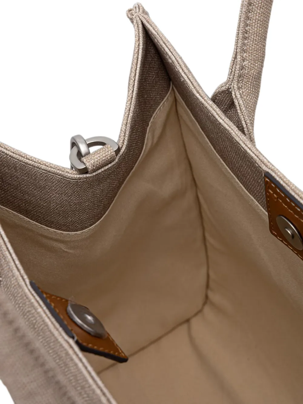 Marc O'Polo Shopper met geborduurd logo Beige
